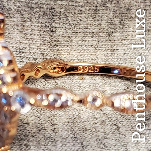 REAL Moonstone Radiant Oval Cut Halo Ring - Picture 5 of 8